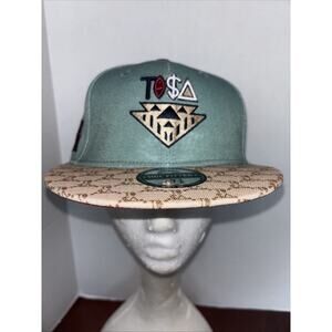 TISA PATTERN FITTED HAT, Club Member, Tisa Vizion, Fitted 7 3/8, Green, Brown